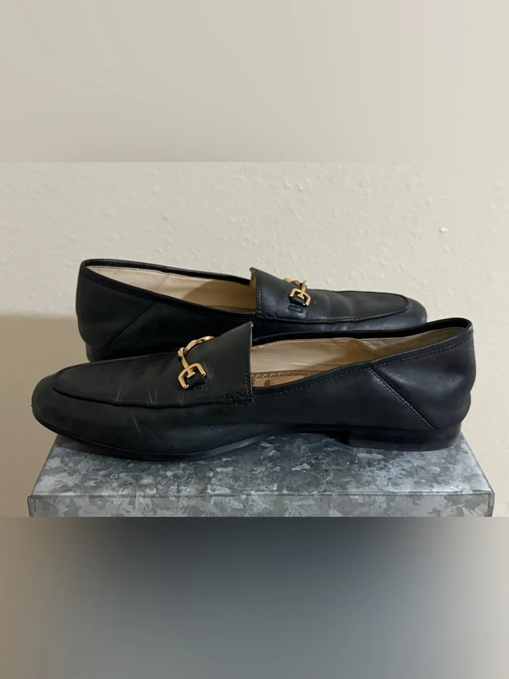 Sam Edelman Loraine Women’s Black Tailored Buckle Bit Leather Flats, Size 8 - Picture 6 of 9